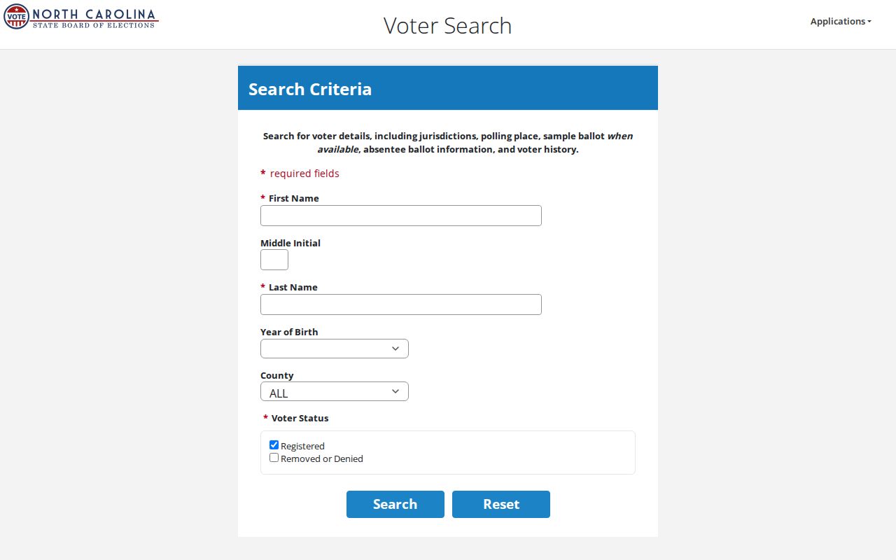Buncombe County people search using the North Carolina voter lookup